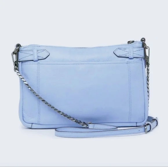 AIMEE KESTENBERG Muse City Slicker Leather Crossbody Bag Periwinkle blue - Picture 5 of 11